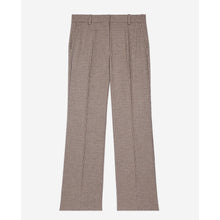 Houndstooth Straight-Leg Trousers | Women | Beige x Brown