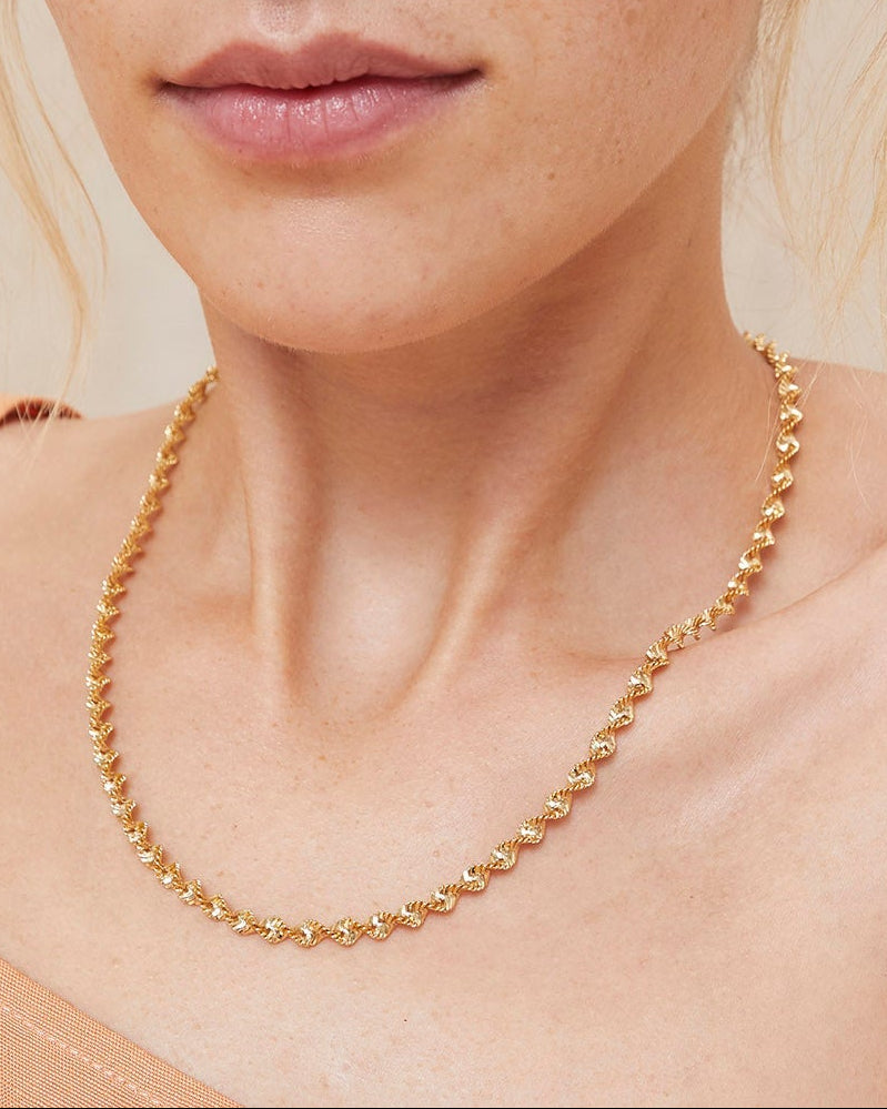 Iliana Snake Chain Necklace | Gold