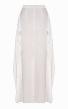 Illusion Winged Maxi Skirt | Ivory
