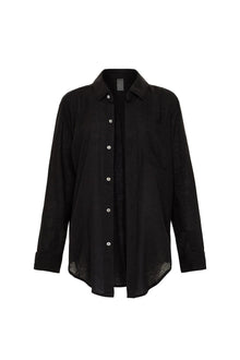 Boyfriend Button Down Shirt | Black