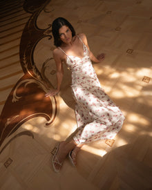 V Front Midi Dress | Antique White