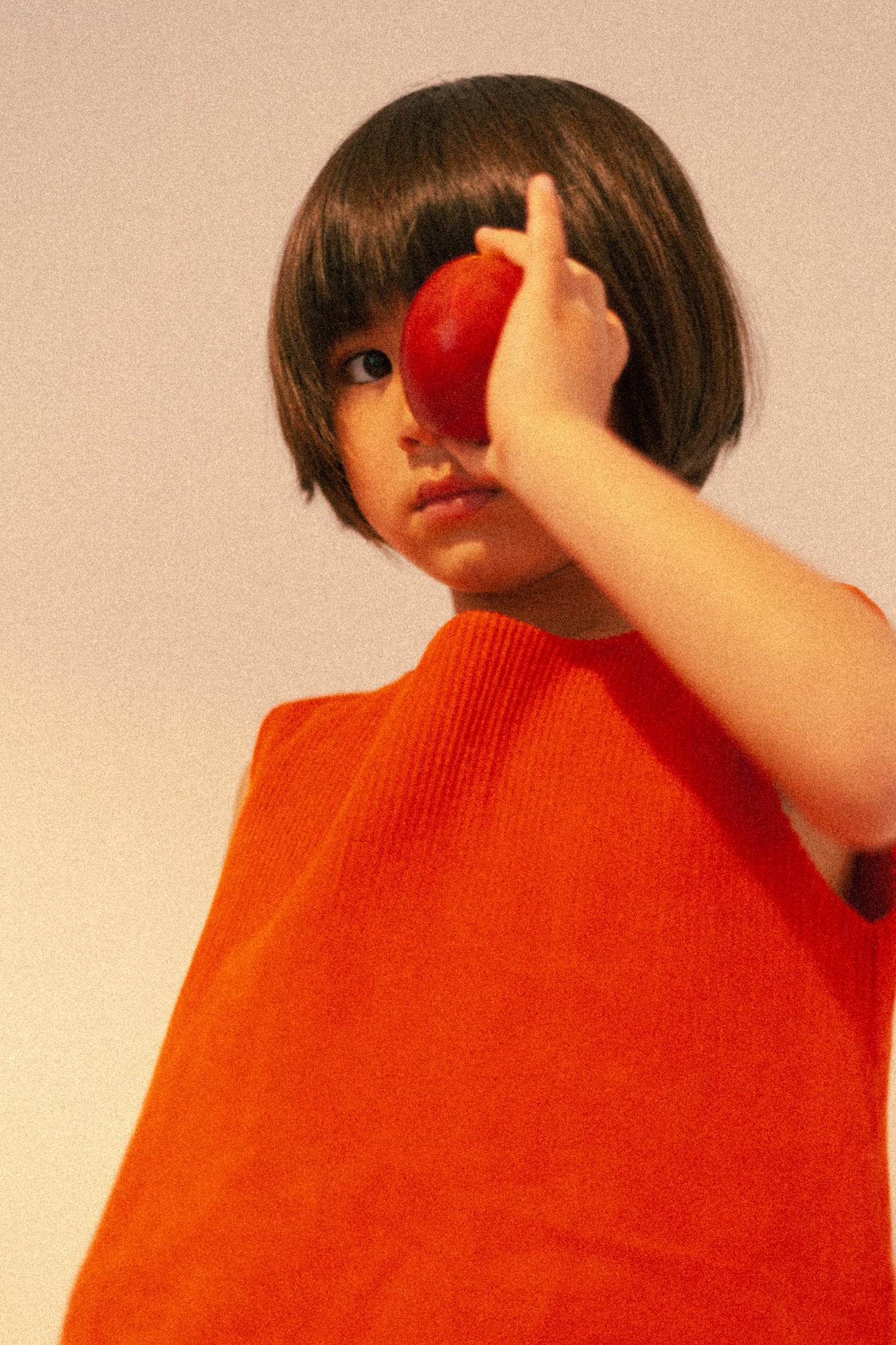 Organic Cotton Corduroy Dress | Dark Coral