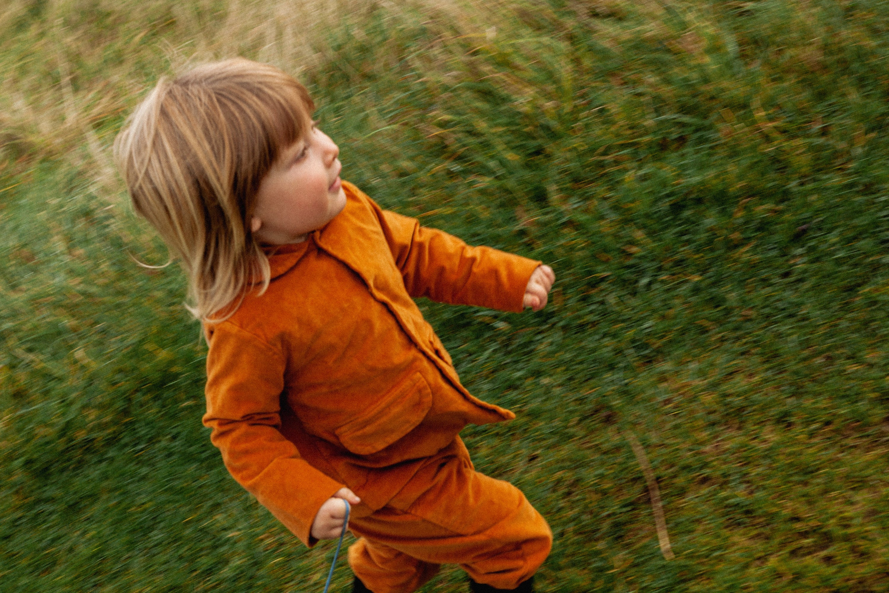 Organic Cotton Velvet Jacket | Raw Sienna