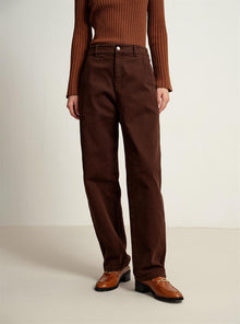 Straight-Leg Trousers | Brown