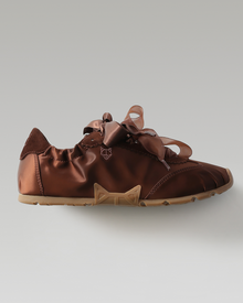 Womens | Adorable Satin Sneaker | Brown