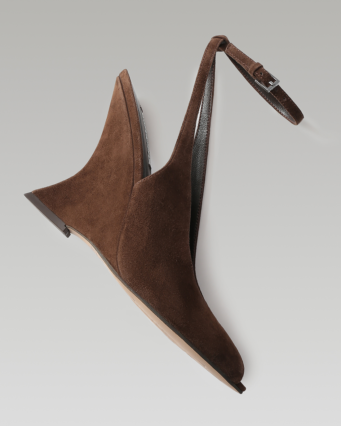 Womens | Ronnie Suede Heel | Brown
