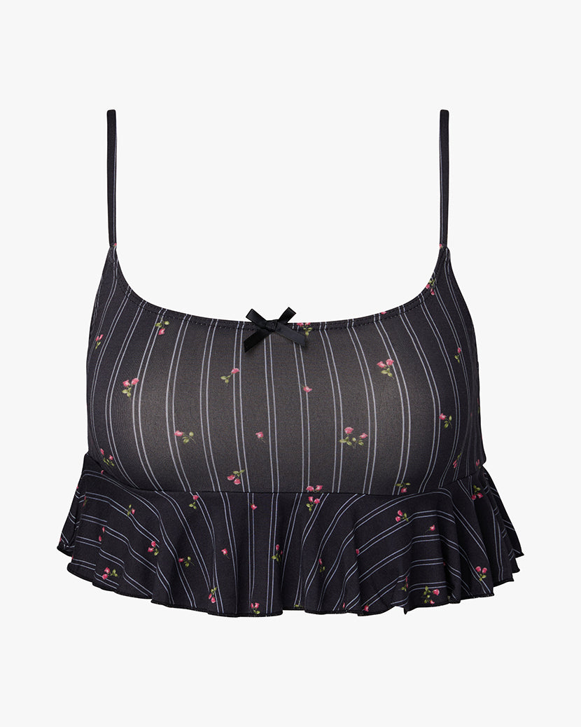 Babydoll Cropped Tank | Dark Navy