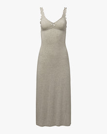 Lettuce Edge Midi Dress | Heather Grey