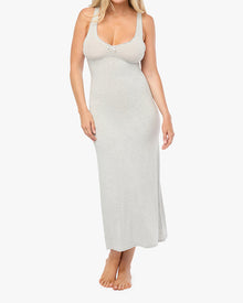 Lettuce Edge Midi Dress | Heather Grey