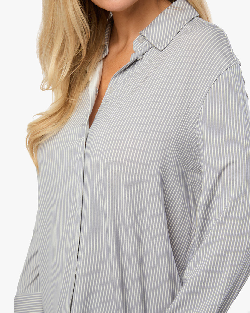 Dani Shirtdress | Powder Blue/Ivory