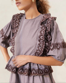 Color: Brown/Cream Plaid
