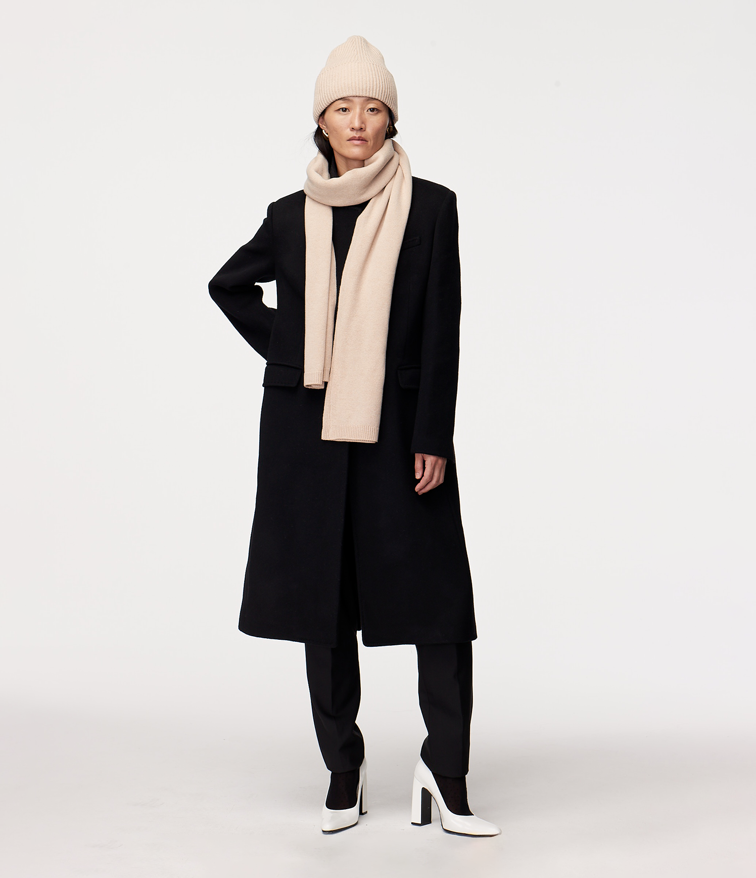 Another Tomorrow Cashmere Scarf in Ivory – Cashmere