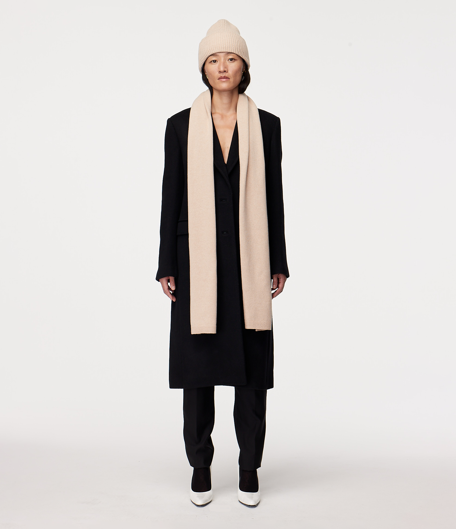 Another Tomorrow Cashmere Scarf in Ivory – Cashmere