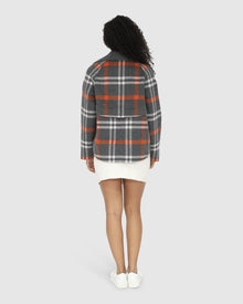 I'm Yours Wool Blend Peacoat | Women | Charcoal Plaid