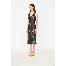 Ingrid Dress | Black Sequin Floral