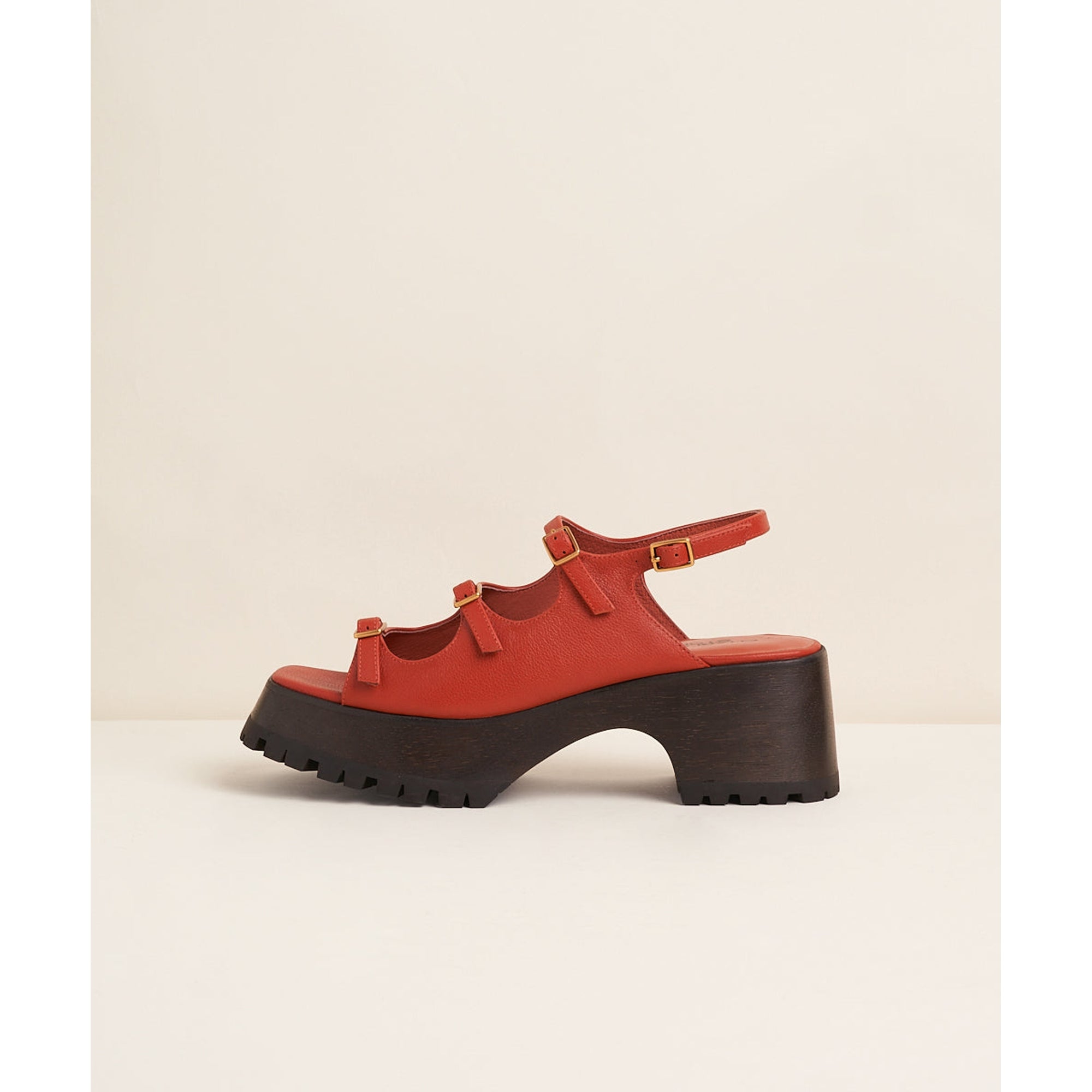 Ira Sienna Red Chunky Clog | Sienna