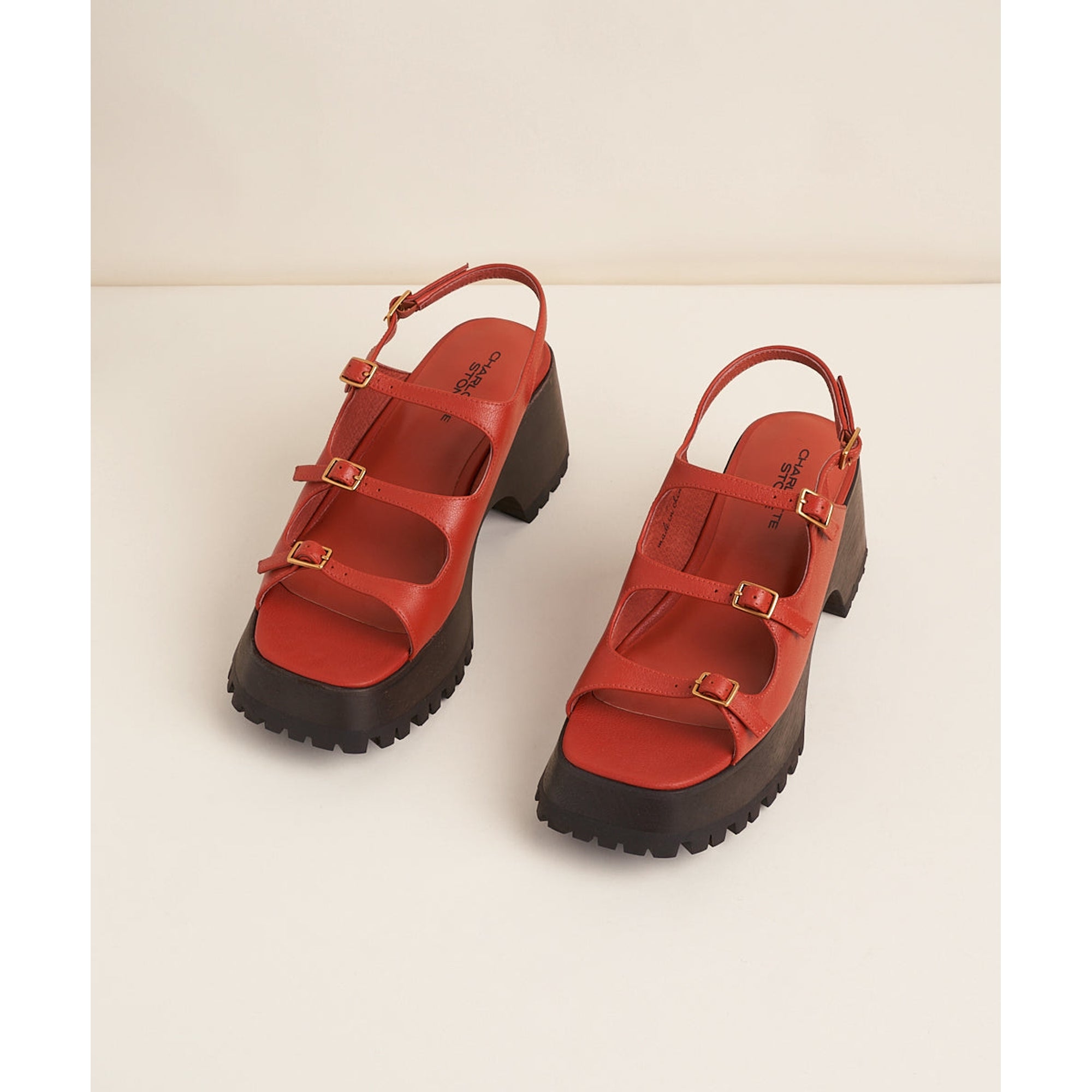 Ira Sienna Red Chunky Clog | Sienna