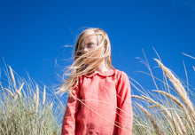 Organic Woven Collared Shirt | Coral - Madder Plant Dye
