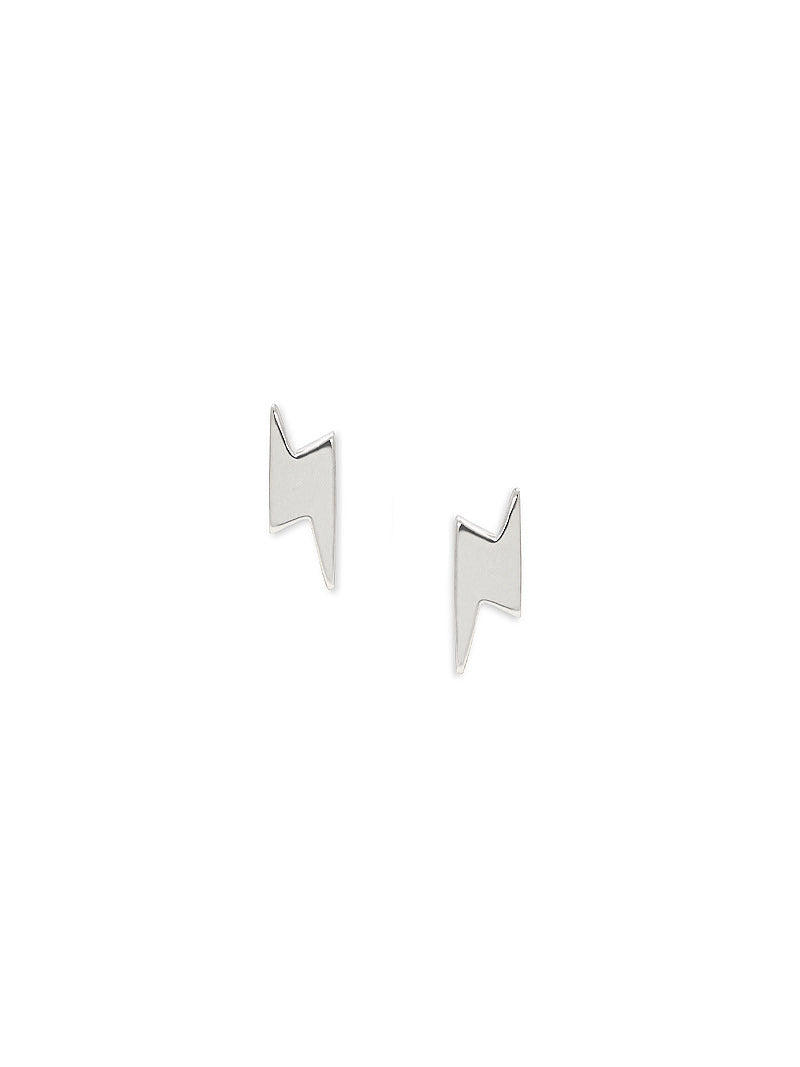 Jac+Jo Icon Lightning Studs | 925 Rhodium Plated Sterling Silver