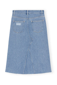 Heavy Denim Midi Skirt | Light Blue Stone