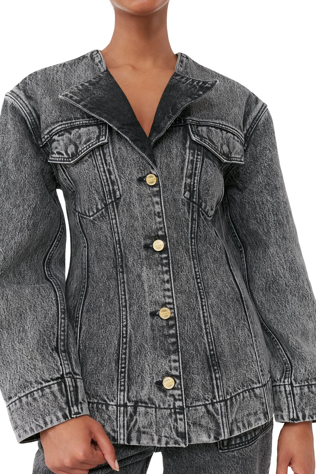 Snow Washed Denim Angi | Black Washed