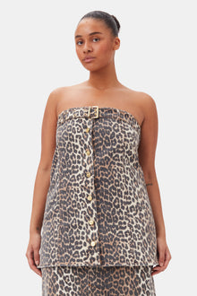 Denim Top | Leopard