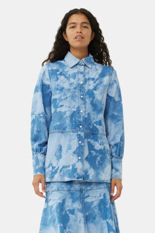 Bleach Denim Shirt | Light Blue Stone