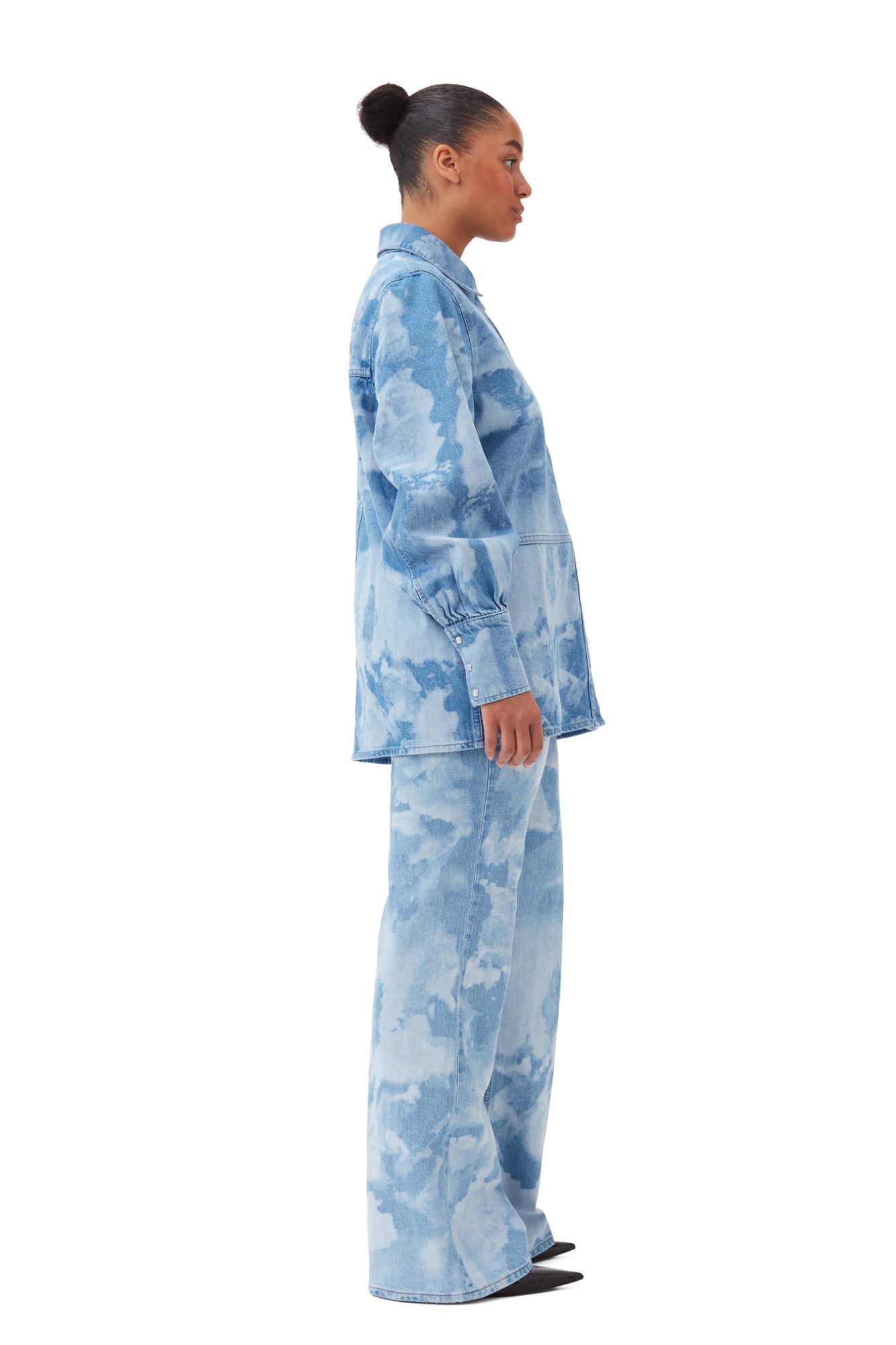 Bleach Denim Shirt | Light Blue Stone