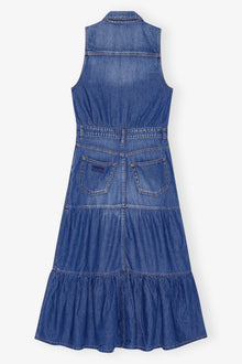 Denim Long Dress | Mid Blue Vintage
