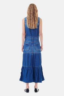 Denim Long Dress | Mid Blue Vintage