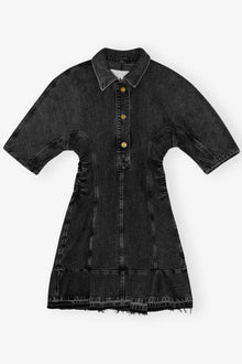 Edge Denim Mini Dress | Washed Black/Black