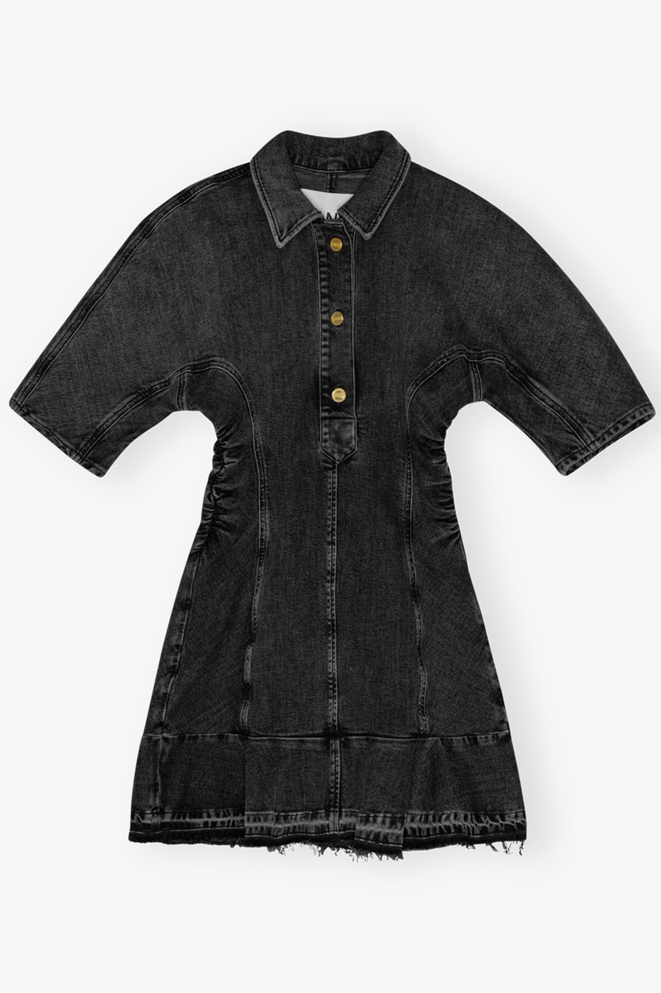 Edge Denim Mini Dress | Washed Black/Black