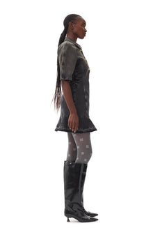 Tint Edge Denim Mini Dress | Washed Black/Black