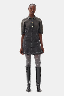 Edge Denim Mini Dress | Washed Black/Black