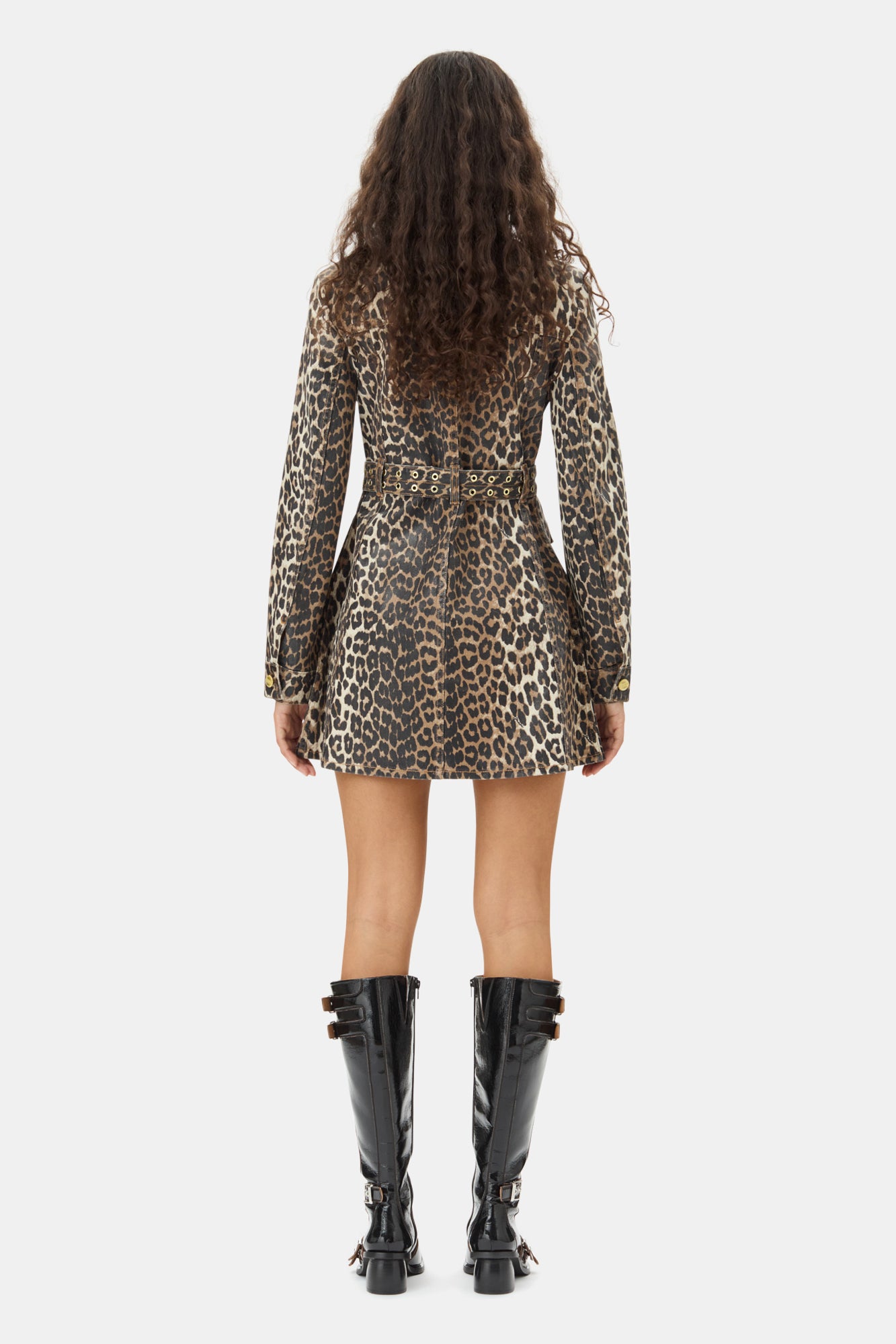 Foil Mini Dress | Leopard