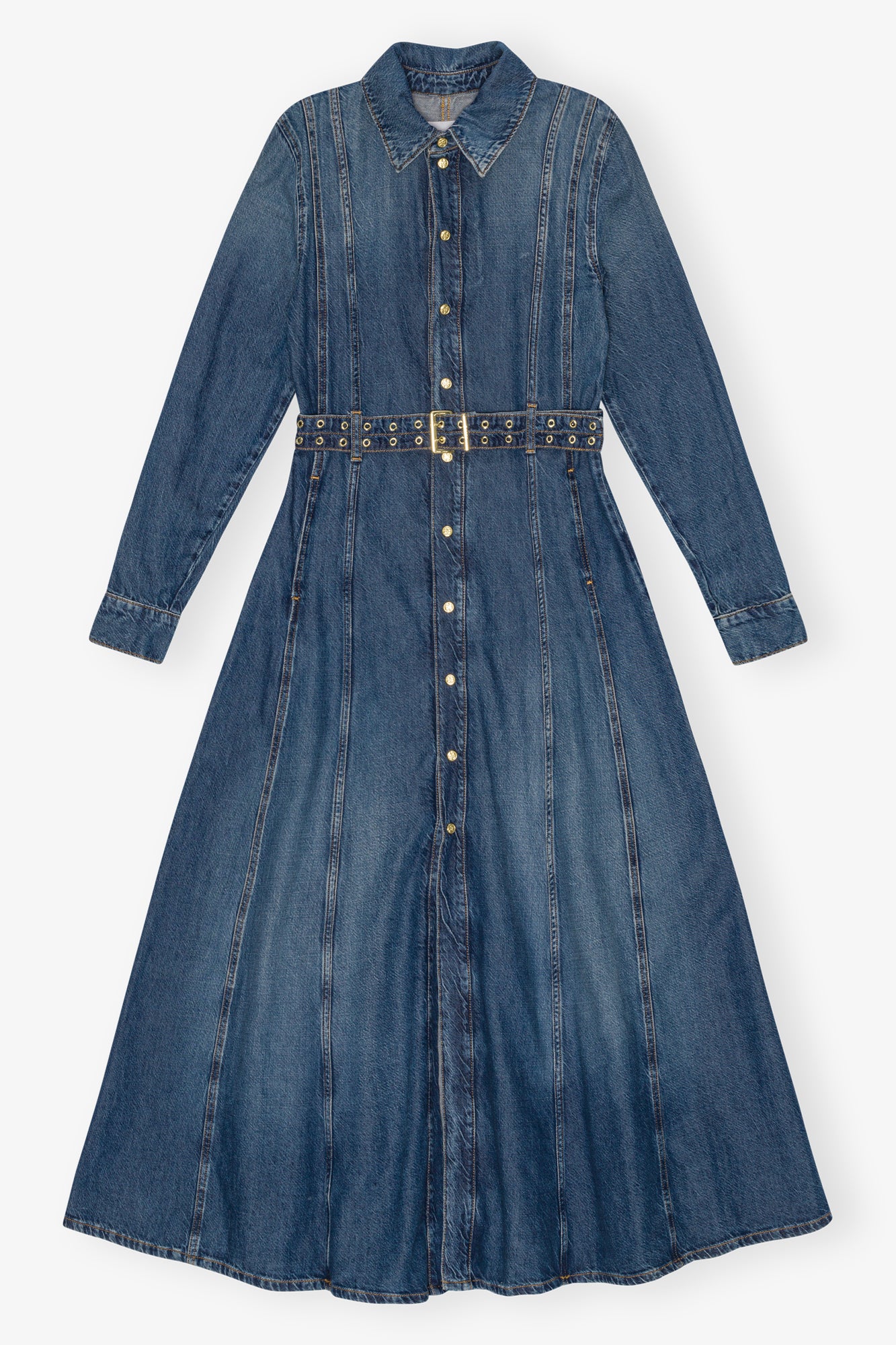 Light Denim Maxi Dress | Mid Blue Vintage