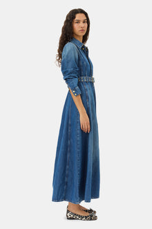 Light Denim Maxi Dress | Mid Blue Vintage