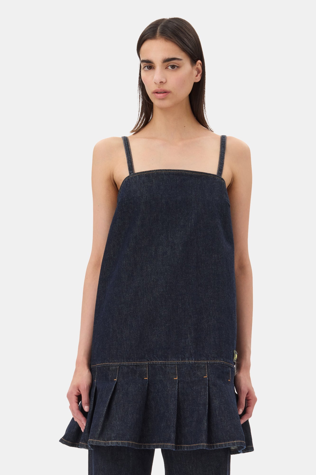 Denim Strap Mini Dress | Rinse