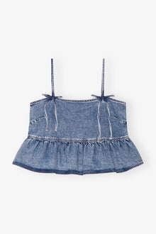 Denim Strap Top | Mid Blue Stone