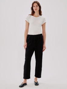 Another Tomorrow Jogger in Black – Cotton Women's Trousers