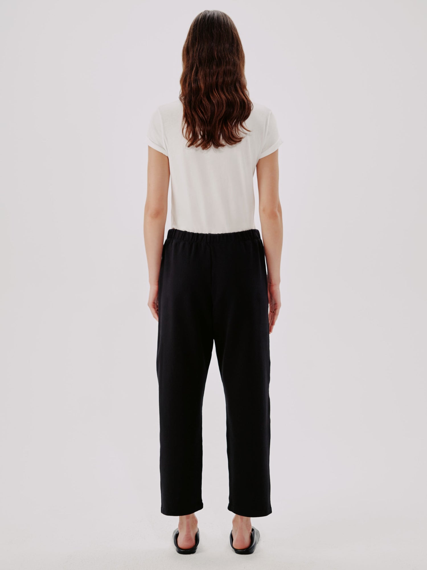 Another Tomorrow Jogger in Black – Cotton Women's Trousers