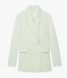 Another Tomorrow Double-Breasted Jacket in Julep – Wool Women's Jacket