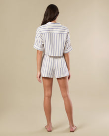 Navy/Ivory Stripe