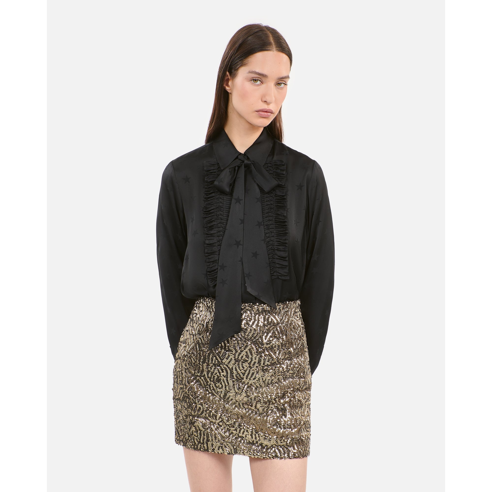 Jacquard Shirt | Women | Black