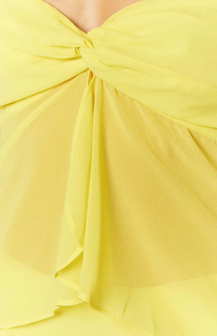 Jacqulin Strapless Top | Yellow