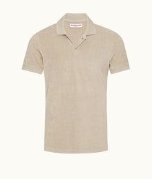 Jarrett Towelling Classic Fit Towelling Polo Shirt | Parched Green