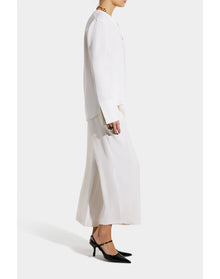 Jolie Silk Keyhole Top | Brilliant White