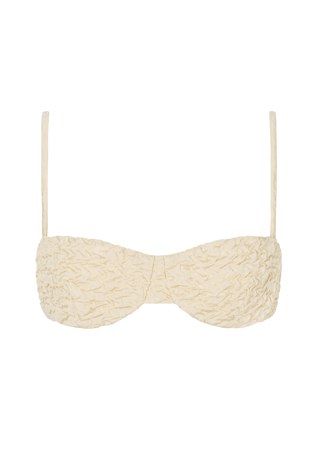 The Ingrid Top | Ivory Luxe Crinkle