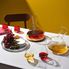 Balance Wine Decanter With Wooden Base | Clear Crystal/Wood