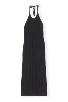 Knit Halter Midi Dress | Black